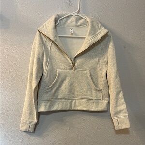No Brand Gray Quarter Zip Pullover Top